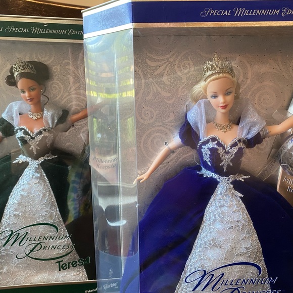 RARE 2000 Millennium Princess Barbie Doll SET, Collector’s Edition, NIB - Picture 2 of 10